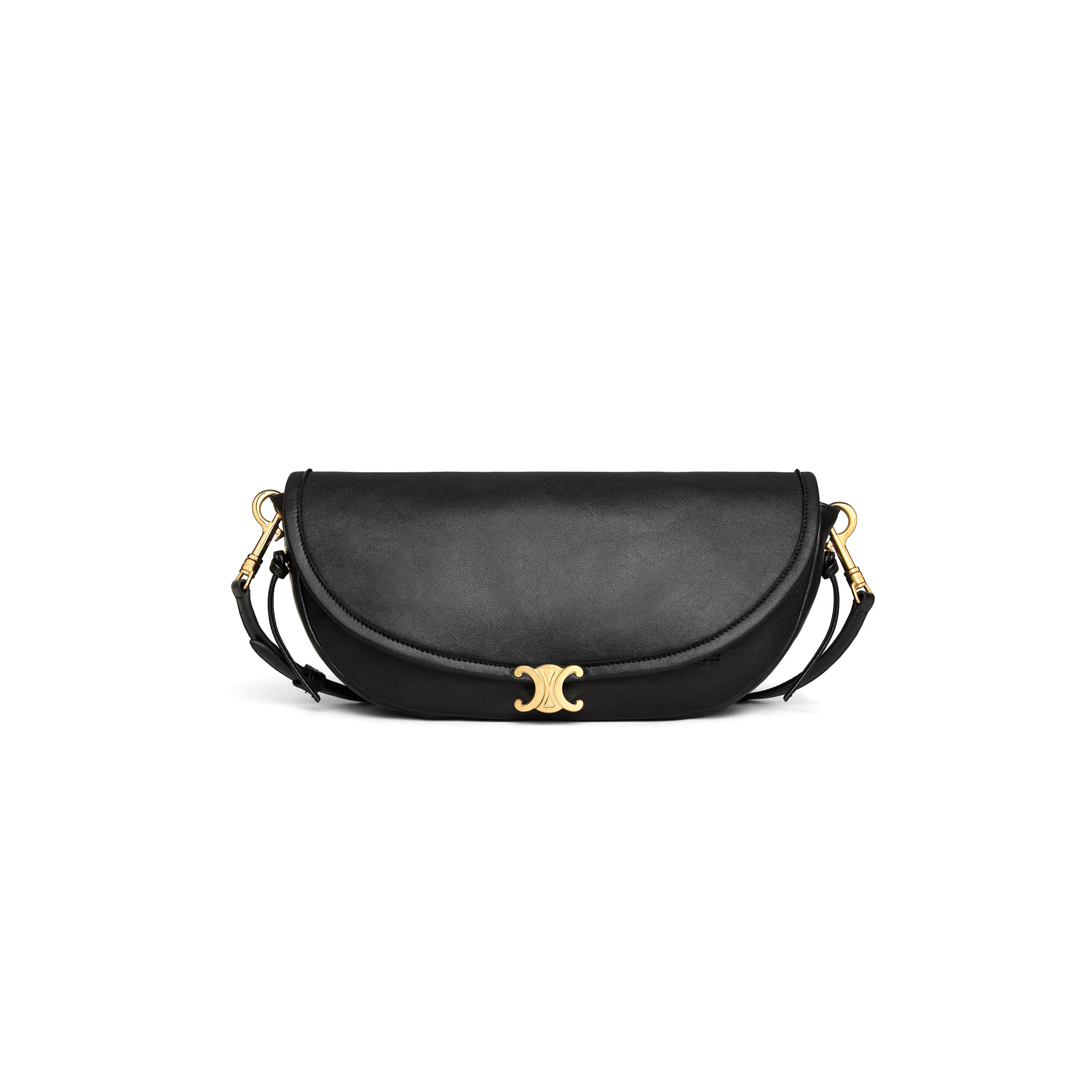 CELINE LITTLE HALFMOON SOFT TRIOMPHE IN SUPPLE SHINY LAMBSKIN L10373778.38NO (25*13*5cm)